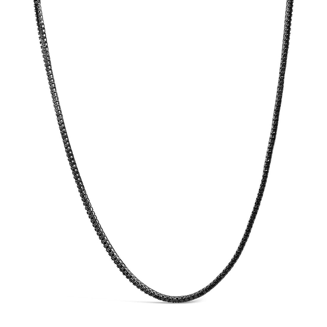 Men's sterling silver black onyx necklace