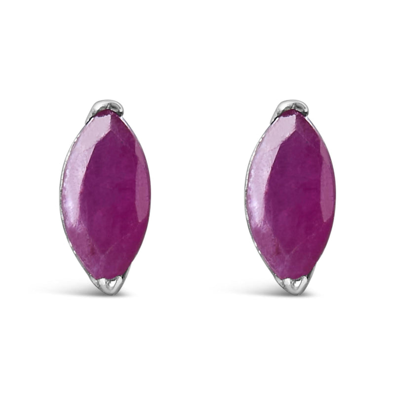 .925 Sterling Silver 1/2 Cttw Created Pink Ruby Gemstone Solitaire Stud Earrings 925 sterling silver solitaire ring with created pink ruby center stone