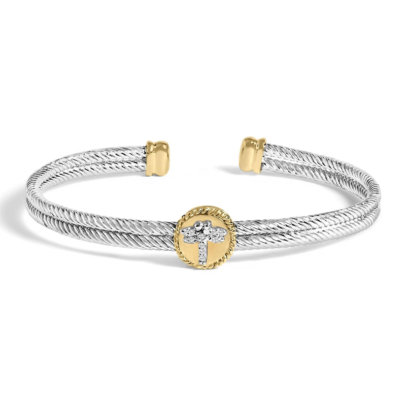 18K Yellow Gold Plated .925 Sterling Silver Diamond Accent Dragonfly Medallion Bangle Bracelet (I-J Color, SI1-SI2 Clarity) - 7.75 Inches 18K yellow gold dragonfly bangle bracelet with diamond accent stones