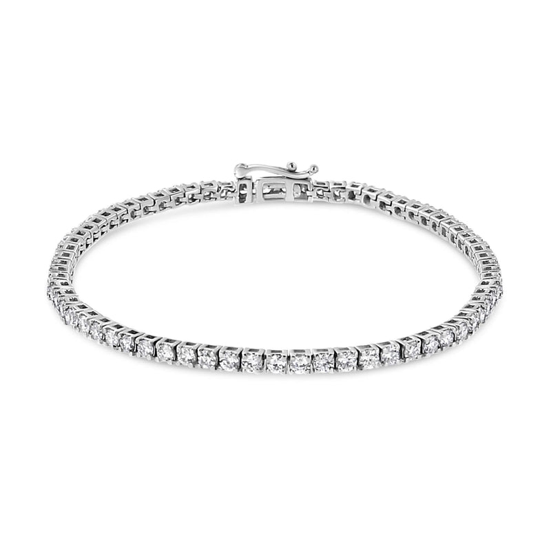 14K White Gold 4-Prong Set Lab Grown Round Diamond Classic Tennis Bracelet (F-G Color, VS1-VS2 Clarity) - 7.25 14K White Gold 4-Prong Set Lab Grown Round Diamond Classic Tennis Bracelet (F-G Color, VS1-VS2 Clarity) - 7.25