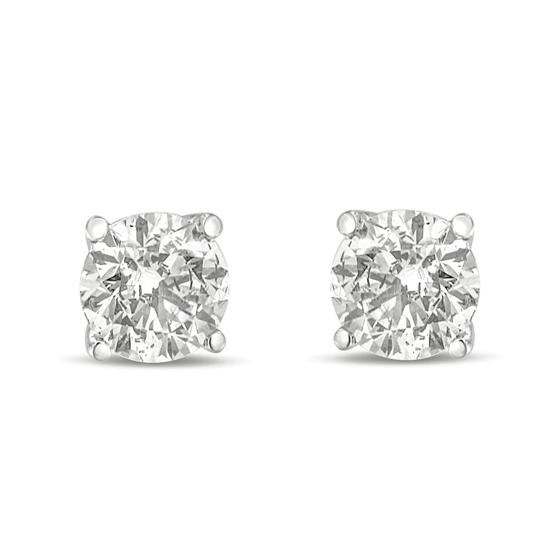 14K Gold 1.0 Carat Round Brilliant Cut Lab Grown White Diamond 4-Prong Classic Solitaire Stud Earrings 14K Gold 1.0 Carat Round Brilliant Cut Lab Grown White Diamond 4-Prong Classic Solitaire Stud Earrings-0