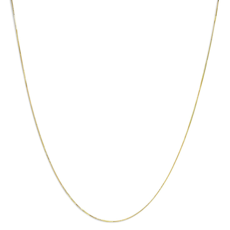 Unisex Solid 14K Gold 0.75mm Classic Box Chain Necklace Unisex Solid 14K Gold 0.75mm Classic Box Chain Necklace-0