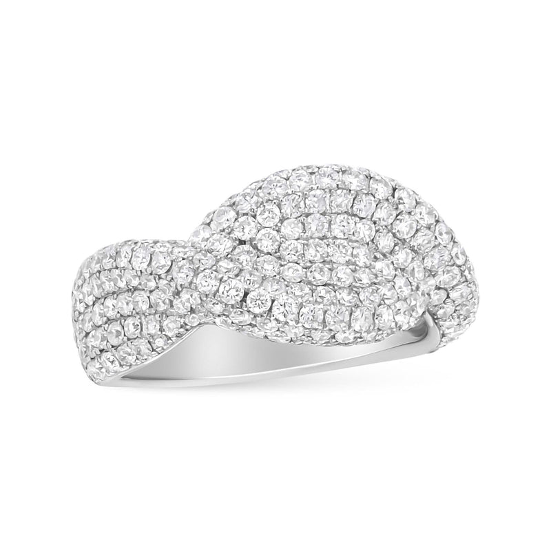 18K White Gold Cluster 2 1/4 Cttw Diamond Fashion Ring (F-G Color, VS1-VS2 Clarity) 18K White Gold Cluster 2 1/4 Cttw Diamond Fashion Ring (F-G Color, VS1-VS2 Clarity)-0