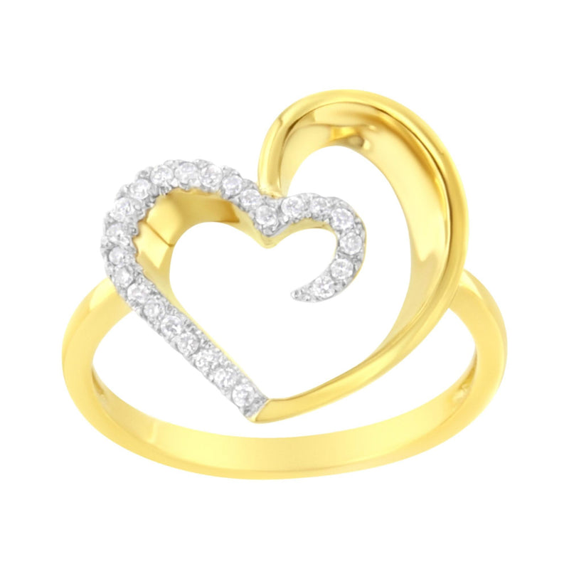 14KT Yellow Gold 1/10 ctw. Diamond Heart Shape Ring (K-L, I1-I2) 14K yellow gold ring with 1 heart shape diamond stone