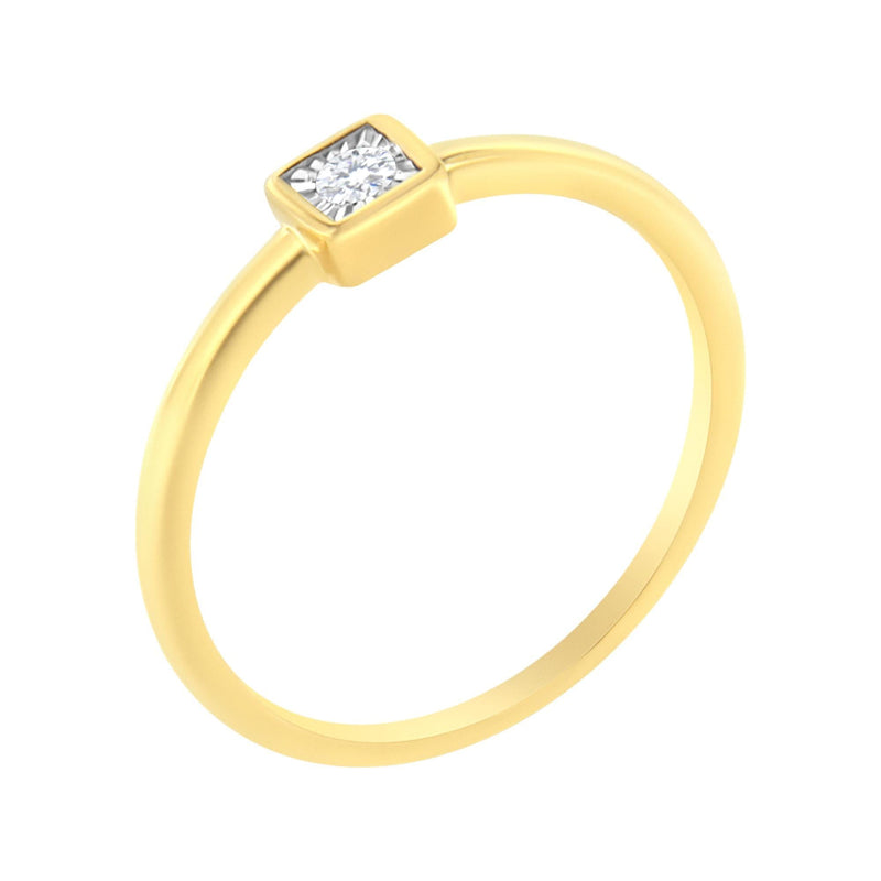 14K Yellow Gold Plated .925 Sterling Silver 1/20 cttw Miracle Set Diamond Promise Ring (J-K Color, I1-I2 Clarity) 14K Yellow Gold Plated .925 Sterling Silver 1/20 cttw Miracle Set Diamond Promise Ring (J-K Color, I1-I2 Clarity)-0