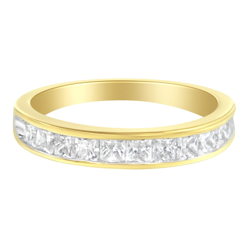 14KT Yellow Gold Diamond Channel Band Ring (1 cttw, H-I Color, SI2-I1 Clarity) 14K yellow gold ring with channel-set round diamonds, 1 carat total