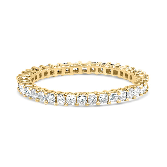 14K Gold 1.0 Cttw Princess Diamond Eternity Band Ring-0