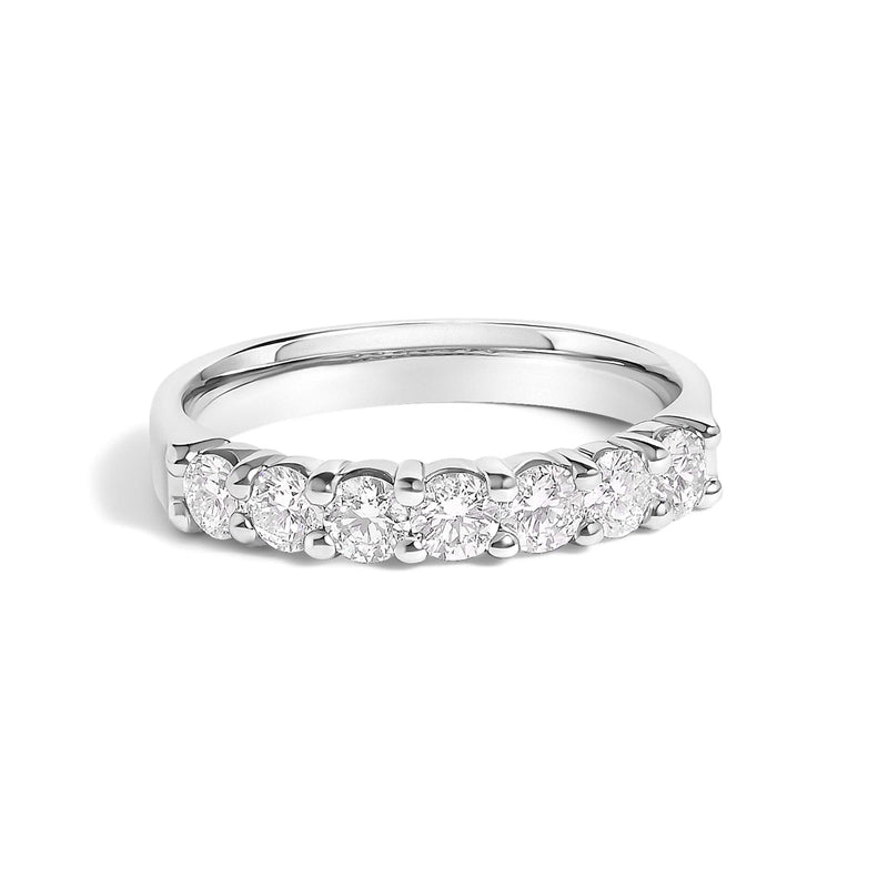 14K Gold 3/4 Cttw Diamond 7 Stone Band Ring 14K Gold 3/4 Cttw Diamond 7 Stone Band Ring-1