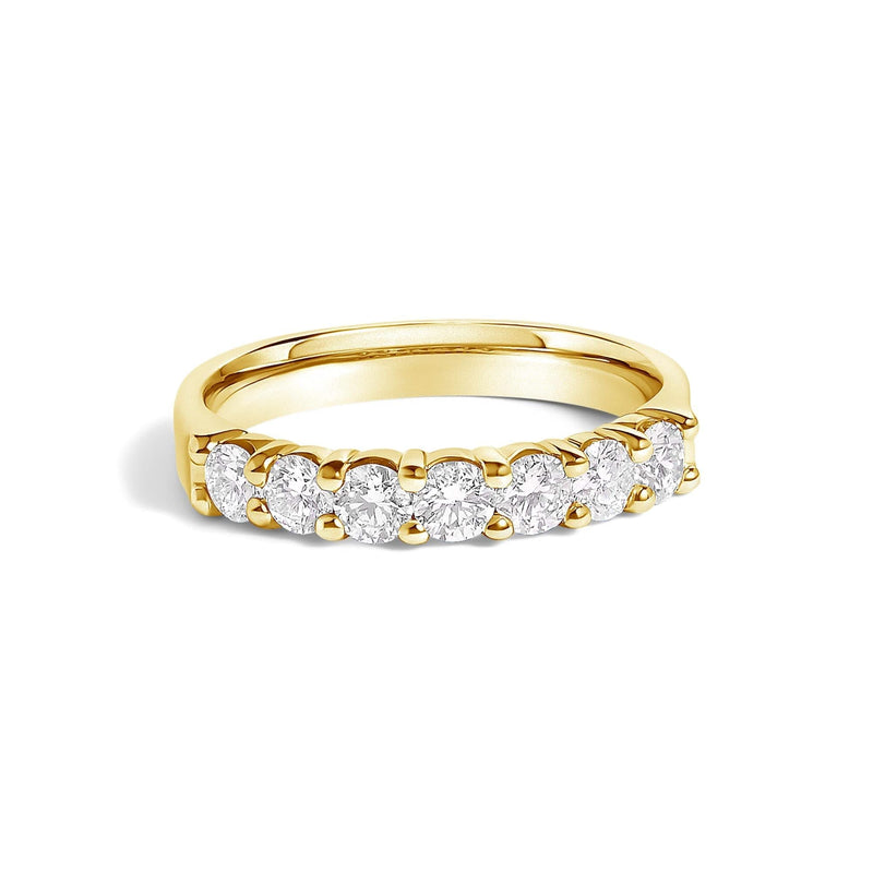 14K Gold 3/4 Cttw Diamond 7 Stone Band Ring 14K gold ring with 7 round diamond stones in a row