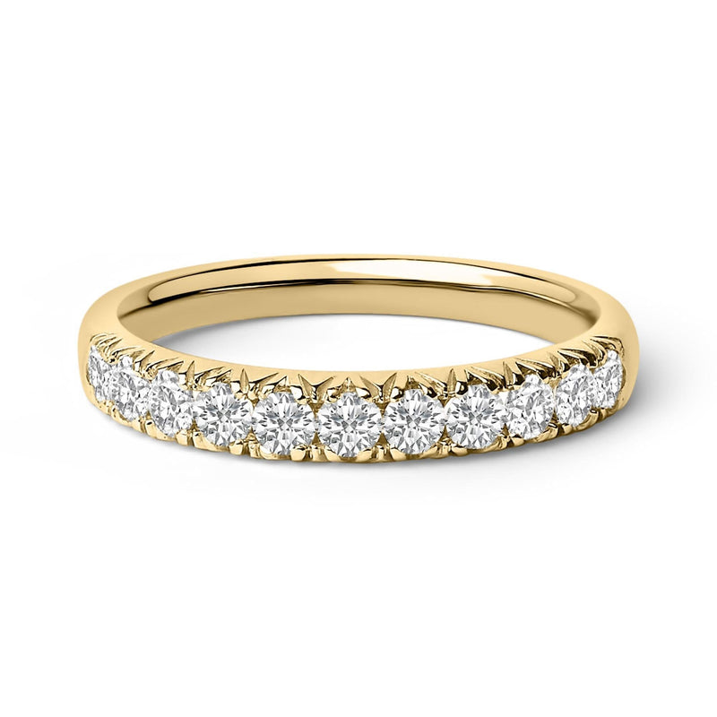 14K Gold 1/2 Cttw Round Diamond 11 Stone Classic Band 14K gold ring with 11 round diamond stones