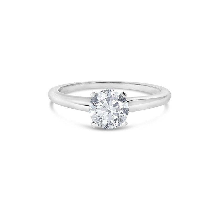 14K White Gold 1.0 Cttw Round Lab Grown Diamond 4 Prong Solitaire Engagement Ring (F-G Color, VS2-SI1 Clarity) 14K White Gold 1.0 Cttw Round Lab Grown Diamond 4 Prong Solitaire Engagement Ring (F-G Color, VS2-SI1 Clarity)-0