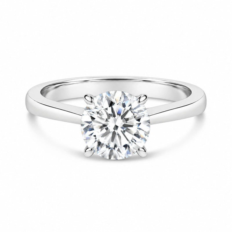 IGI Certified 14K White Gold 2.0 Cttw Round Lab Grown Diamond Solitaire Engagement Ring IGI Certified 14K White Gold 2.0 Cttw Round Lab Grown Diamond Solitaire Engagement Ring-0