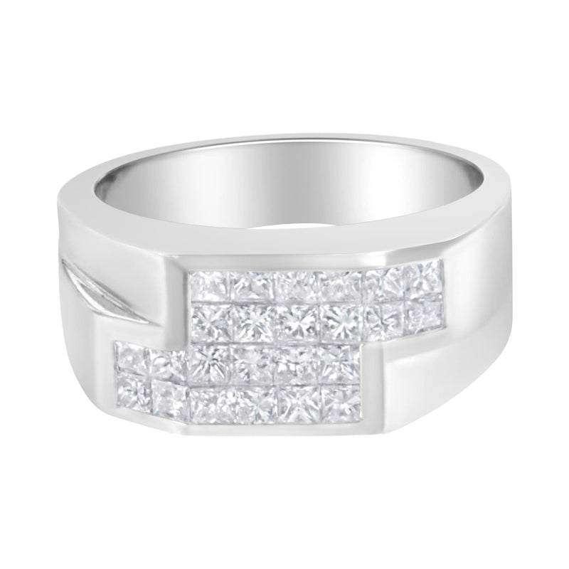 14KT White Gold Diamond Cluster Ring (1 3/4 cttw, G-H Color, VS2-SI1 Clarity) 14K white gold ring with cluster of round diamond stones