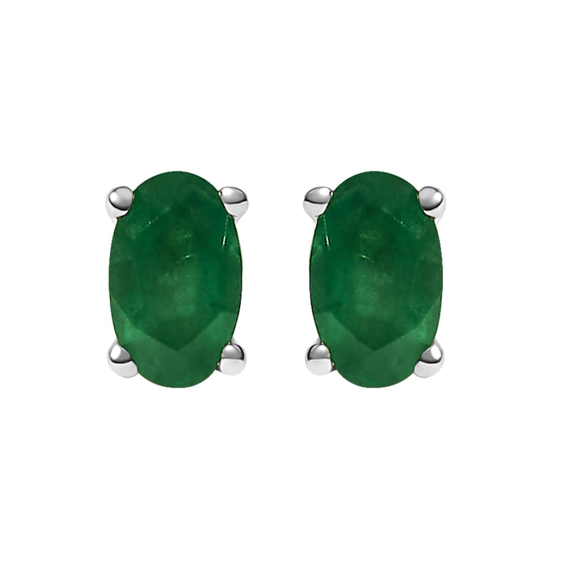 14K Gold Oval Cut Gemstone Birthstone 5x3 mm Stud Earrings 14K Gold Oval Cut Gemstone Birthstone 5x3 mm Stud Earrings-3