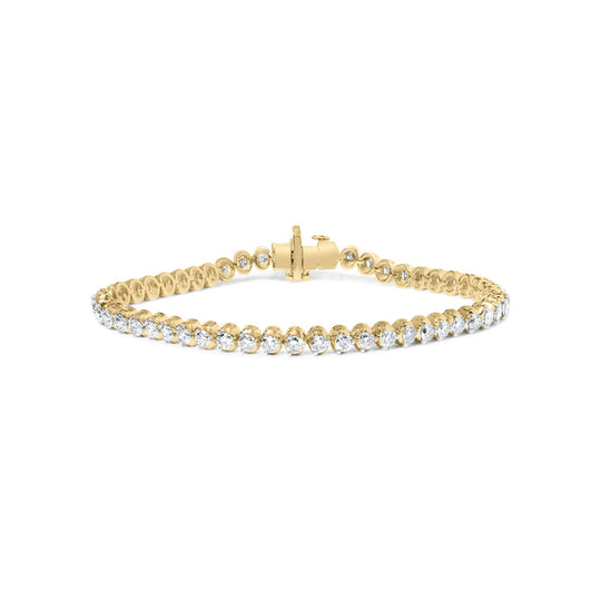 10K Yellow Gold 4.0 Cttw Lab Grown Diamond Tennis Bracelet-0