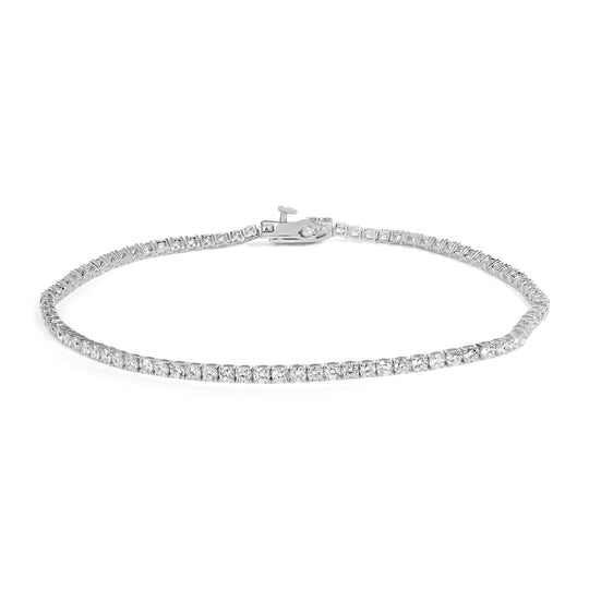 14K White Gold 2.0 Cttw Lab Grown Round Diamond Tennis Bracelet