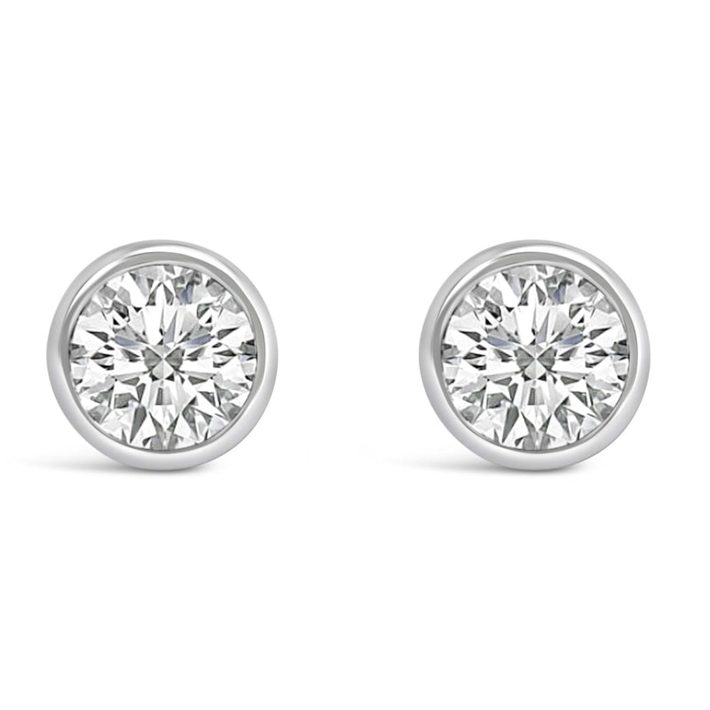 14K Gold Lab Grown Diamond Screw-Back Classic Bezel Solitaire Stud Earrings (G-H Color, VS2-SI1 Clarity) 14K Gold Lab Grown Diamond Screw-Back Classic Bezel Solitaire Stud Earrings (G-H Color, VS2-SI1 Clarity)-1