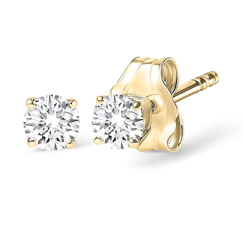 14K Gold 1/2 Cttw Lab Grown Diamond Solitaire Stud Earrings 14K Gold 1/2 Cttw Lab Grown Diamond Solitaire Stud Earrings-0