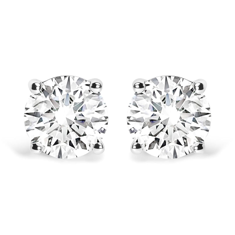 14K White Gold 2 3/4 Cttw Round Brilliant-Cut Lab Grown Diamond Classic 4-Prong Stud Earrings (F-G Color, VS1-VS2 Clarity) 14K White Gold 2 3/4 Cttw Round Brilliant-Cut Lab Grown Diamond Classic 4-Prong Stud Earrings (F-G Color, VS1-VS2 Clarity)-0