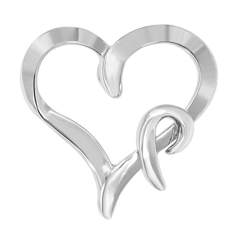 .925 Sterling Silver Heart Shaped Pendant Necklace 925 sterling silver heart pendant necklace with polished domed front