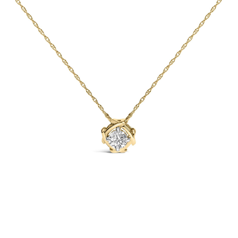 10K Yellow Gold Plated .925 Sterling Silver 1/2 Cttw Lab Grown Diamond Woven Necklace 10K Yellow Gold Plated .925 Sterling Silver 1/2 Cttw Lab Grown Diamond Woven Necklace-0
