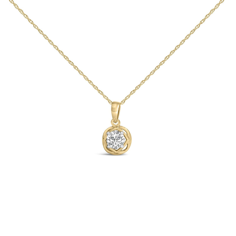 10K Yellow Gold Plated .925 Sterling Silver 1/2 Cttw Lab Grown Diamond Openwork Pendant Necklace 10K Yellow Gold Plated .925 Sterling Silver 1/2 Cttw Lab Grown Diamond Openwork Pendant Necklace-0