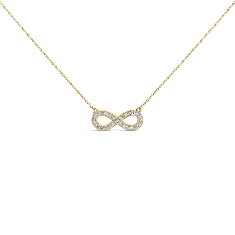 Gold Vermeil Diamond Accent Infinity Pendant Necklace Gold Vermeil Diamond Accent Infinity Pendant Necklace-0