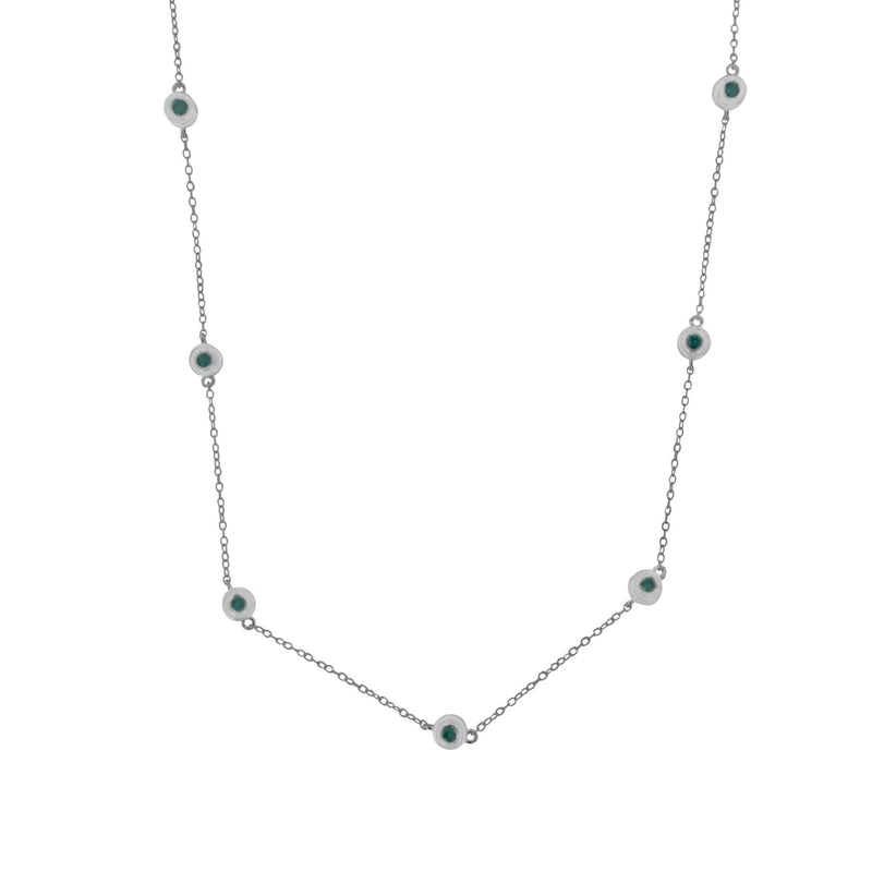 Sterling Silver Treated Diamond By Yard Necklace (3/4 cttw, Blue Color, I2-I3 Clarity) Sterling Silver Treated Diamond By Yard Necklace (3/4 cttw, Blue Color, I2-I3 Clarity)-0