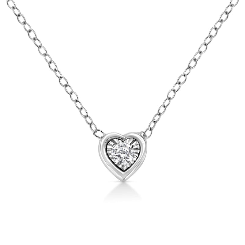 10K White Gold 1/10 Cttw Miracle Set Round-Cut Diamond 18 10K White Gold 1/10 Cttw Miracle Set Round-Cut Diamond 18
