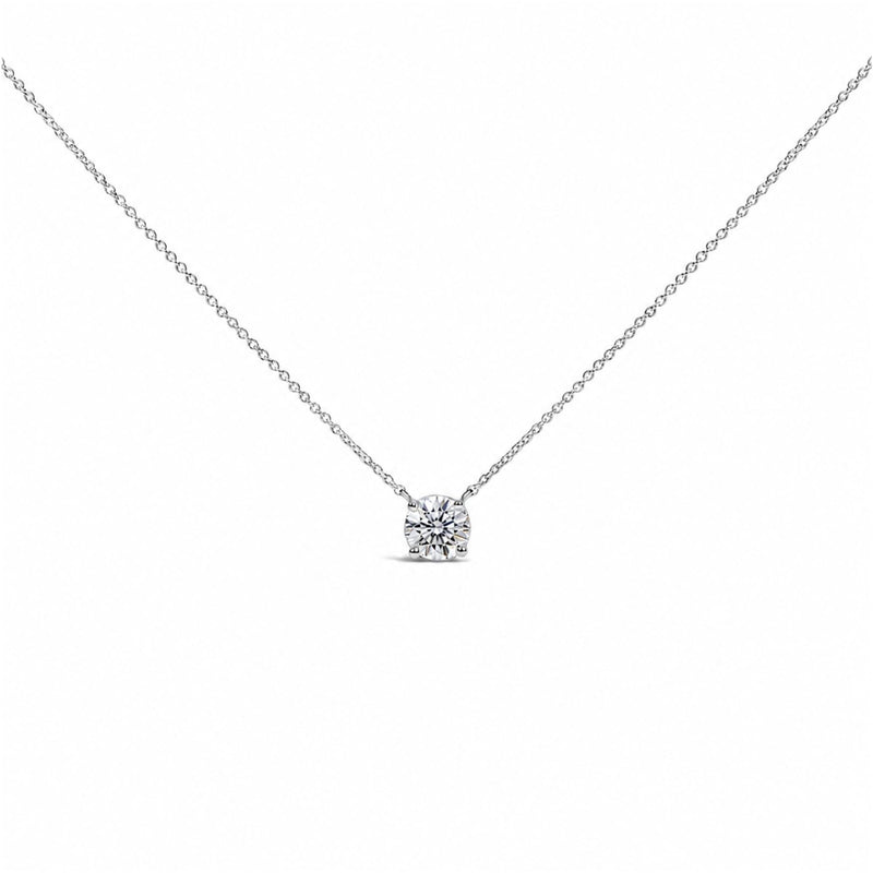 14K White Gold 1.00 Cttw Lab Grown Diamond Solitaire Pendant 14K White Gold 1.00 Cttw Lab Grown Diamond Solitaire Pendant-0