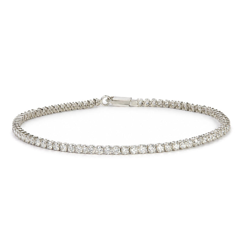 10K White Gold 2.00 Cttw Lab Grown Diamond Tennis Bracelet