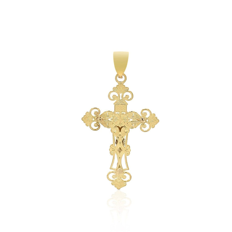 14k Two Tone Gold Cross Pendant Product Image