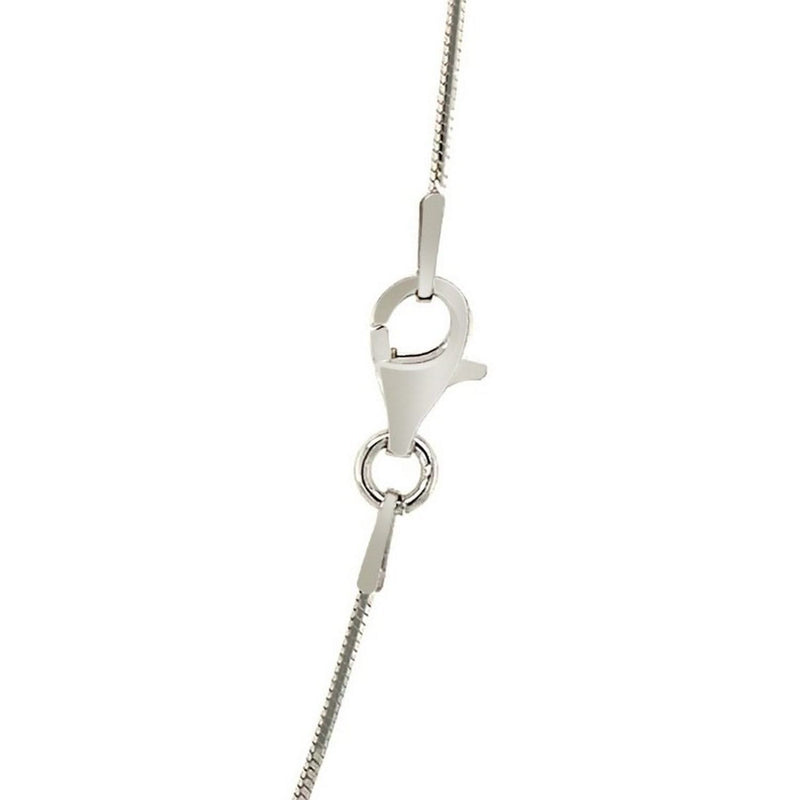 Sterling Silver Rhodium Plated Octagonal Snake Chain (0.90 mm) Product Image