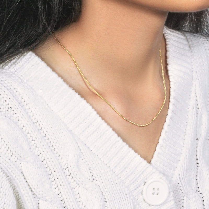 14k Yellow Gold Round Chain (1.2 mm) 14K yellow gold round link chain in a fine 1.2 mm gauge