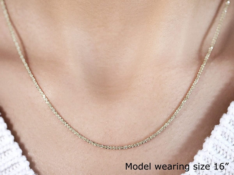 10k Yellow Gold Sparkle Chain 1.50 mm) Product Image