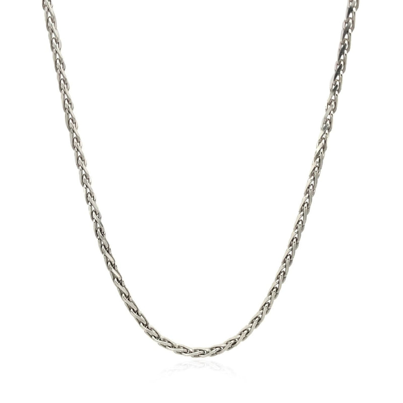 Sterling Silver Rhodium Plated Wheat Chain (2.20 mm) Product Image