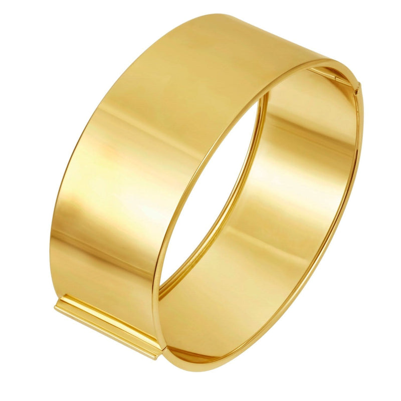Designer Bold Width Bracelet in 14K Yellow Gold (24.60 mm) 14K yellow gold bold width link bracelet, 24.60 mm