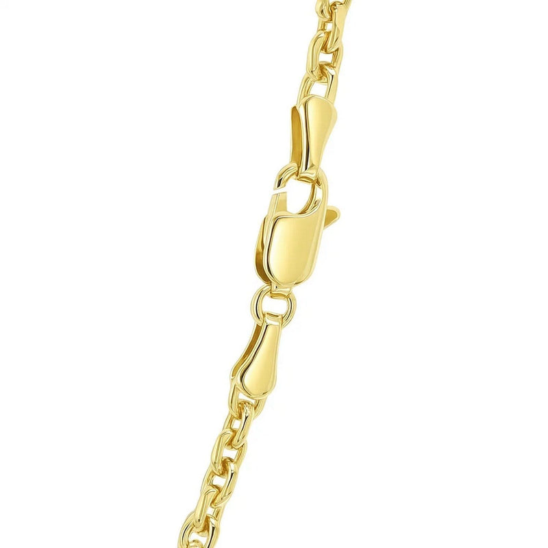 14k Yellow Gold Diamond Cut Cable Link Chain (3.70 mm) Product Image