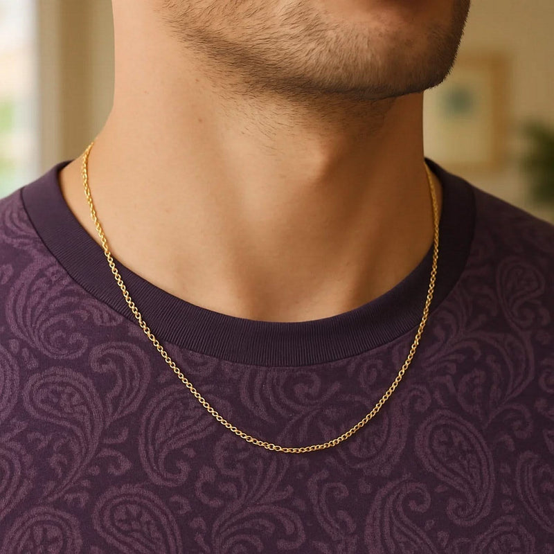 14k Yellow Gold Diamond Cut Rolo Chain (1.10 mm) Product Image