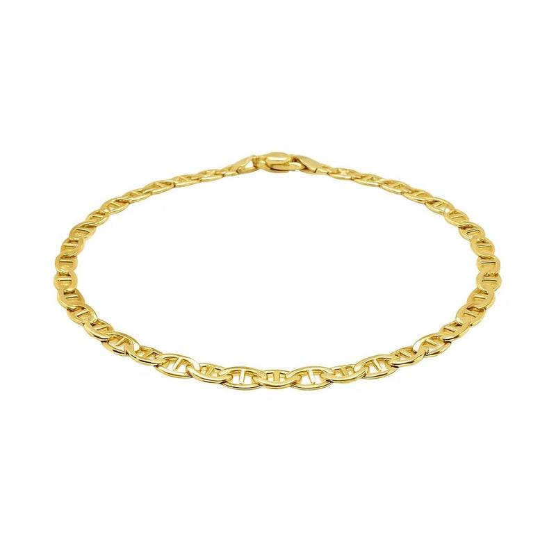 3.2mm 14k Yellow Gold Mariner Link Anklet Product Image