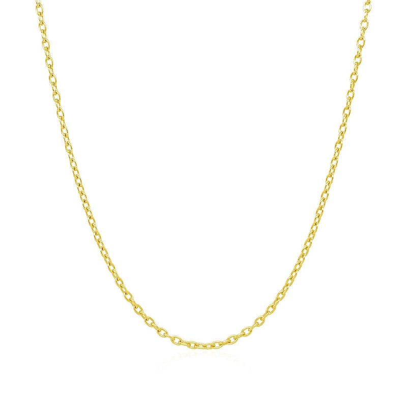 14k Yellow Gold Oval Cable Link Chain (1.50 mm) 14K yellow gold oval cable link chain, 1.50 mm fine gauge