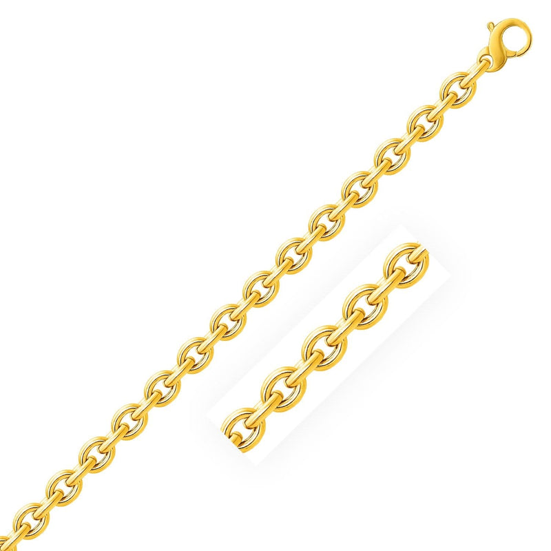 14k Yellow Gold Polished Cable Motif Bracelet (9.65 mm) Product Image