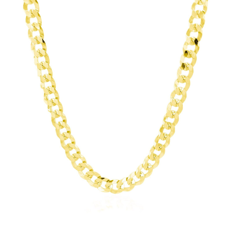 14k Yellow Gold Solid Curb Chain (5.70 mm) Product Image