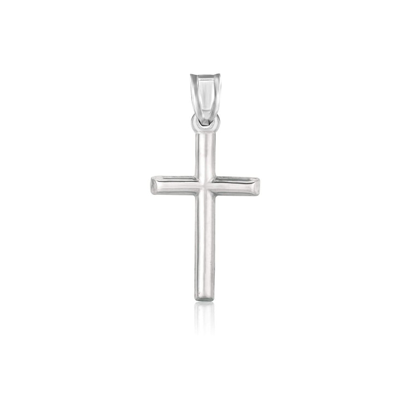 14k White Gold High Polish Cross Pendant Product Image