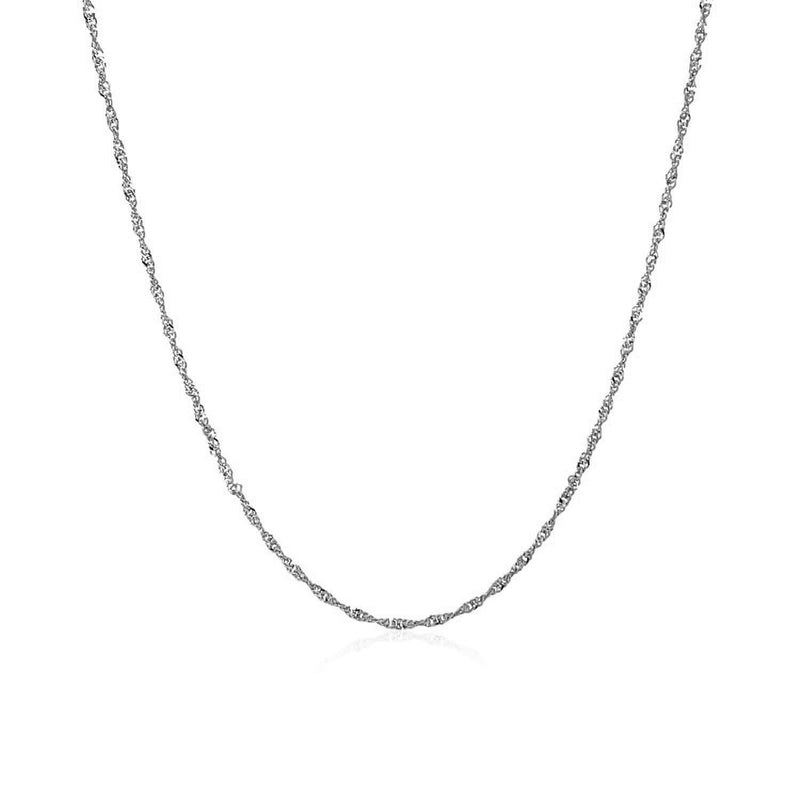14k White Gold Singapore Chain (1.10 mm) Product Image
