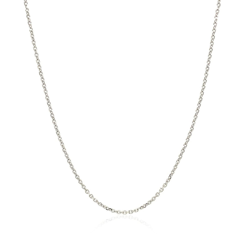 10k White Gold Cable Chain (1.10 mm) Product Image