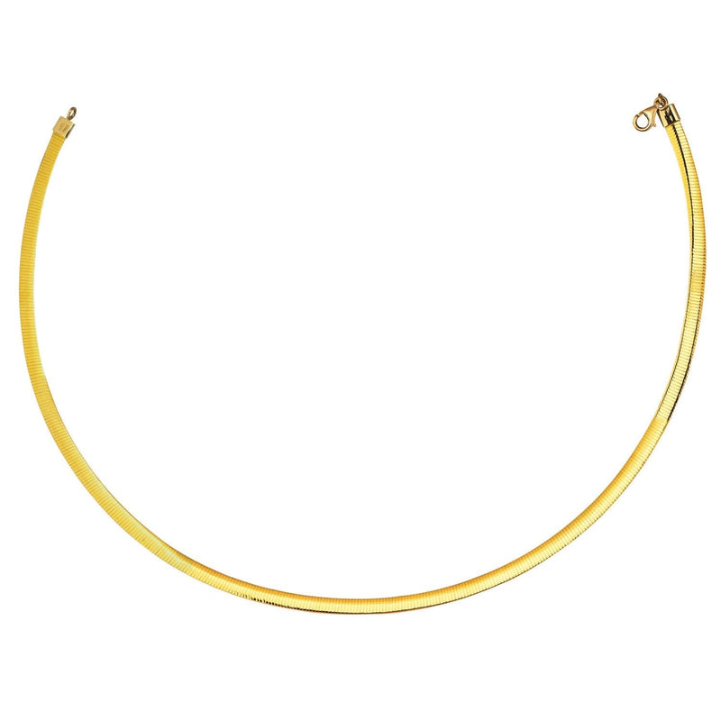 14K Yellow Gold And Silver Reversible Omega Chain Necklace (4.00 mm) 14K yellow gold and silver reversible omega chain necklace, 4.00 mm width