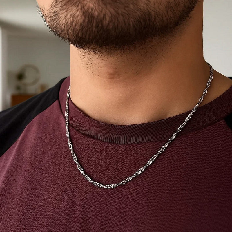 14k White Gold Singapore Chain (2.10 mm) Product Image