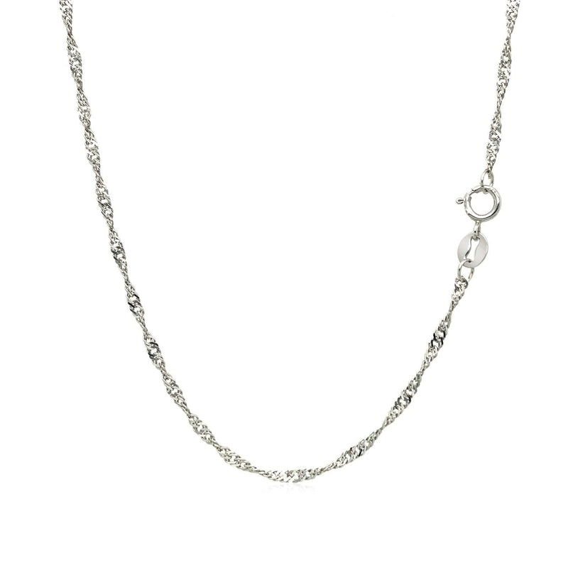 10k White Gold Singapore Chain (1.50 mm) Product Image