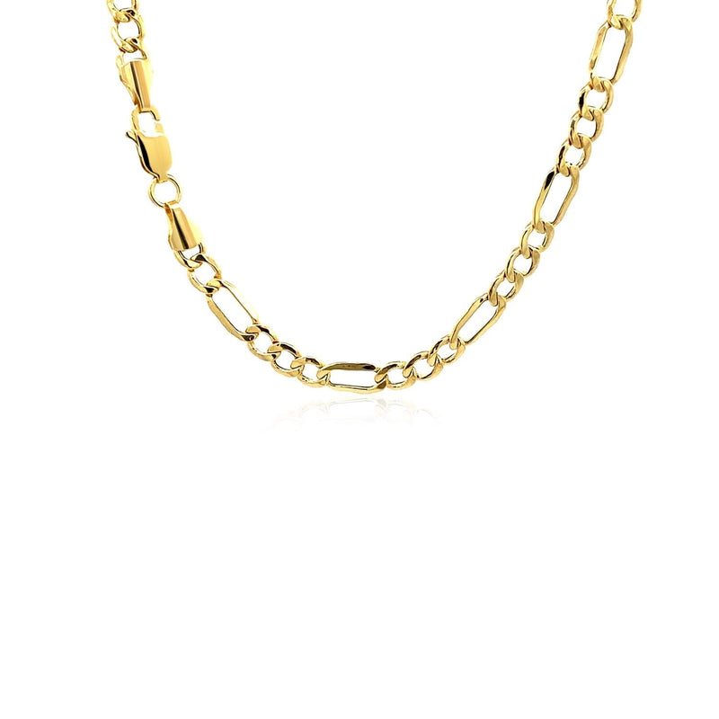14k Yellow Gold Lite Figaro Chain (4.70 mm) 14K yellow gold Figaro chain with 4.70 mm alternating flat links
